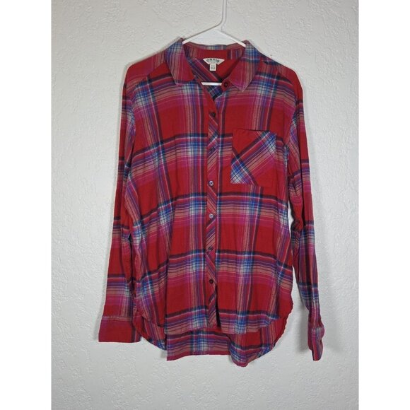 Orvis Womens Stretch Flannel Plaid Button Down Shirt Red XL - Picture 1 of 6
